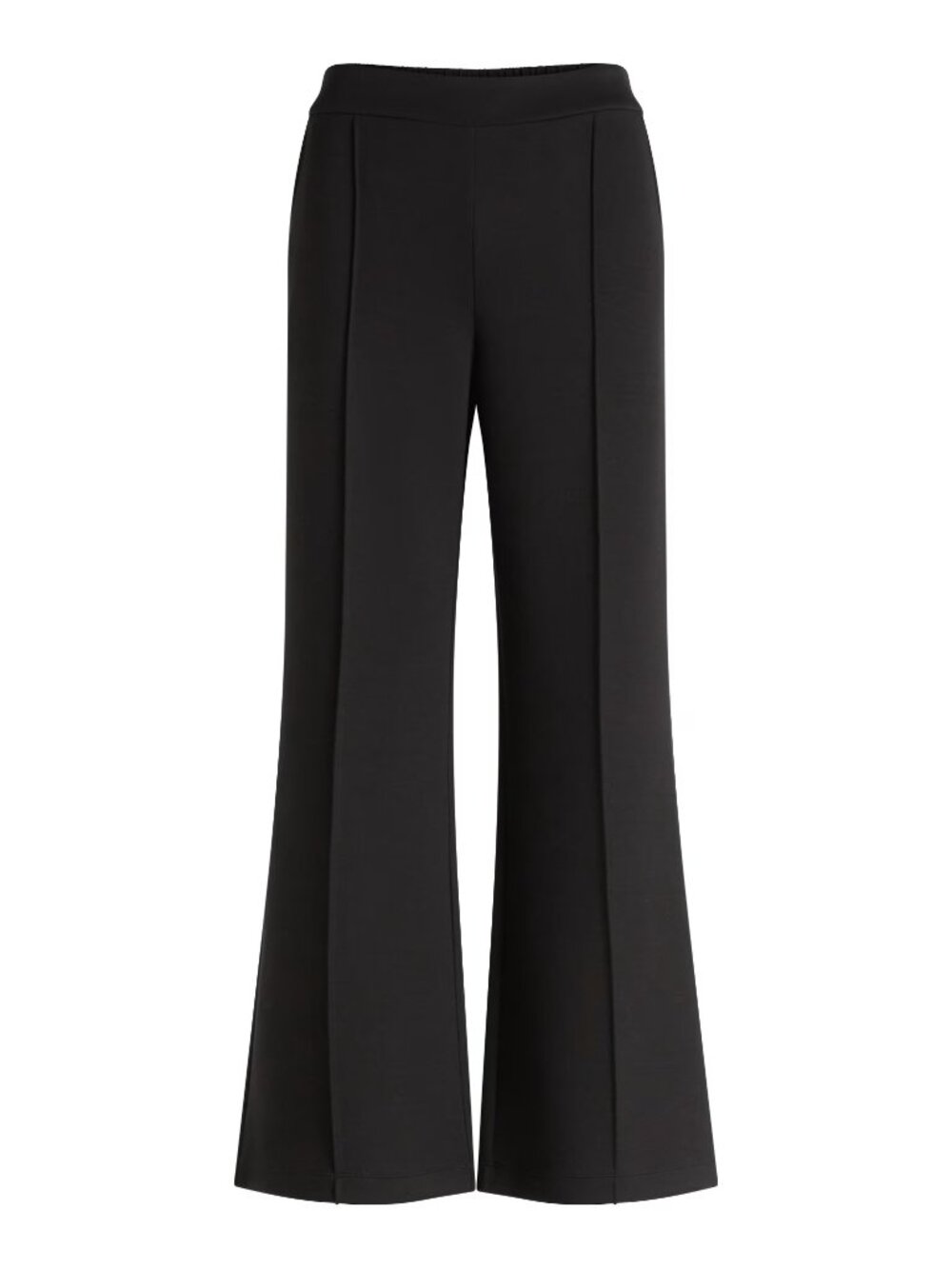 SCOOP Women's Scuba Seamed Front Wide Leg Pants Black Large 12-14